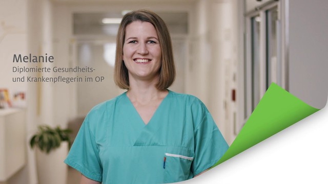 Melanie, Diplomierte Gesundheits-und Krankenpflegerin im OP